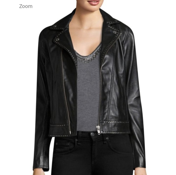 The Kooples Leather Moto Jacket New - Picture 7 of 12
